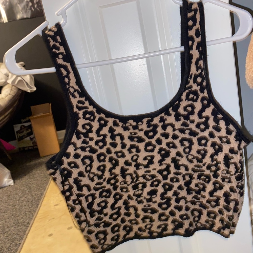 cheetah print pacsun crop top
